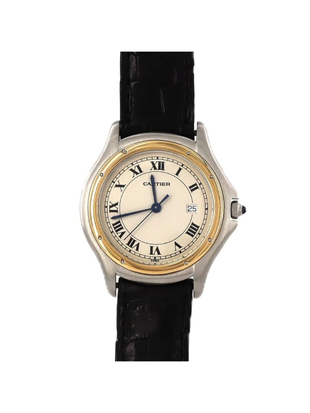 Cartier Panthere Cougar LM Stainless Steel Yellow Gold Quartz Watch